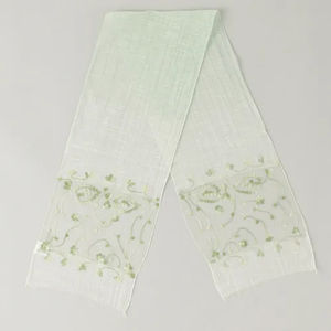 Écharpe châle entièrement équipée, brodée, en coton véritable, pour femme et unisexe, longue écharpe en fil de coton véritable - Product Image 2