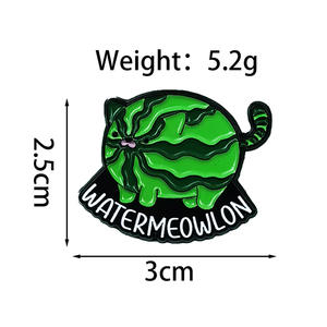 Broches créatives sur le thème des fruits, motifs amusants de dessins animés (pastèque, cochon, mangue et <span class=keywords><strong>peintre</strong></span>), accessoires en émail polyvalents - Product Image 6