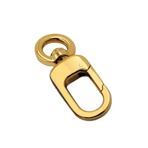 Handbag metal accessories stainless steel hanging gold plated swivel snap hook for bag strap