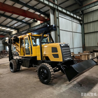Foreuse rotative sur roues de 15 m, machine de forage hydraulique pour pieux, pour la construction rurale