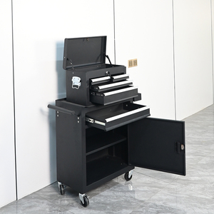 Carrito de Almacenamiento de Herramientas de Hierro con 7 Cajones, <span class=keywords><strong>Ruedas</strong></span> con Bloqueo, Cerradura con Llave, Longitud Personalizable OEM, Capacidad de Carga de 300 kg, para <span class=keywords><strong>Taller</strong></span> - Product Image 2