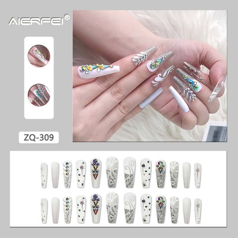 2023 New Arrival ABS False Nails 24 Pcs Fashion Design Press on Nails Acrylic