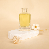 Vente en gros 100 ml Grande capacité Carré transparent vide Flacon diffuseur d'anches en céramique pour diffuseur de parfum