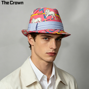 Sombrero Trilby con Logotipo Personalizado Impreso en Toda la Superficie, Sombrero Fedora Gráfico al por Mayor con Corona Plegada, Fabricante - Product Image 2
