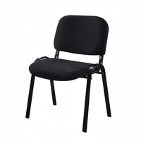 Chaise de bureau simple en maille, confortable, pour usage commercial, avec structure en fer et accoudoirs