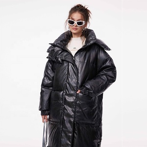 <span class=keywords><strong>Doudoune</strong></span> d'hiver pour femmes de haute qualité-Style personnalisable direct d'usine, Logo personnalisé OEM, coupe longue et ample épaissie - Product Image 4