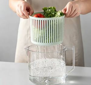 <span class=keywords><strong>Essoreuse</strong></span> <span class=keywords><strong>à</strong></span> manivelle pour légumes et salades, panier de drainage pour fruits, idéal pour le nettoyage et l'essorage quotidien des fruits et légumes <span class=keywords><strong>à</strong></span> la maison et en cuisine - Product Image 5