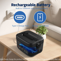 Boîte à lunch isotherme auto-chauffante rechargeable 80W pour voiture, charge rapide USB Type-C, batterie 4000mAh, design portable anti-fuite, pour le bureau