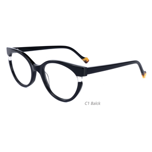 Logo personalizzato rotondo acetato ottico blocco di colore <span class=keywords><strong>multicolore</strong></span> miopia occhiali da lettura occhiali protettivi - Product Image 2
