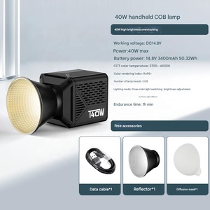 ไฟเติม LED 40W 2700K-6500K 3400mAh ไฟถ่ายภาพมืออาชีพ2.1M ขาตั้งกล้องสตูดิโอวิดีโอสตรีมสด - Product Image 6