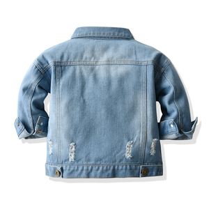 Veste décontractée pour enfants printemps-automne 2021, manteaux en jean déchirés pour filles, vêtements d'extérieur en denim pour petites filles, costume 12M-6Y - Product Image 1