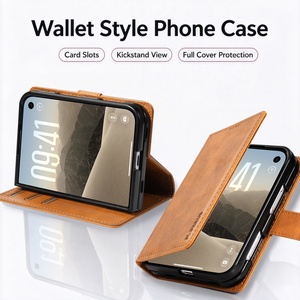 เคสโทรศัพท์มือถือหนัง PU แบบกำหนดเองสำหรับ iPhone Duo พร้อมช่องใส่บัตร ป้องกันการกระแทก ฝาหลังป้องกัน - Product Image 5