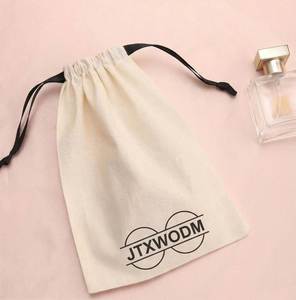 Custom Logo Silk Screen/Digital Printing Recyclable Promotional Canvas <b>Dust</b> <b>Bag</b> Handbag Drawstring Cotton Gift Shoe Packing - Product Image 2