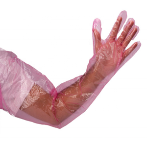 Gants vétérinaires jetables en polyéthylène de 90 cm de longueur, gants pour la collecte de semence pour l'élevage - Product Image 2