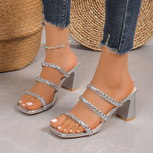 5918 donna tacco alto 6cm pantofole PU sandali <span class=keywords><strong>Color</strong></span> <span class=keywords><strong>oro</strong></span> 35-43 <span class=keywords><strong>tacchi</strong></span> di vendita diretta in fabbrica - Product Image 3