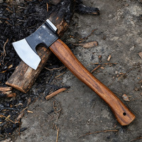 Hache multifonctionnelle en acier à haute teneur en carbone avec manche en bois de cyprès pour couper du bois, idéale pour le camping en plein air