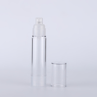 Meilleur cosmétique comme bouchon de pulvérisation de pompe sans air 100ml bouteille de lotion transparente avec scellé sous vide pour l'emballage personnel de soins de la peau