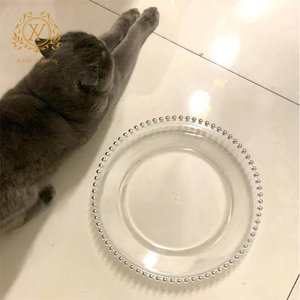 Assiette à pâtisserie et à fruits de style européen Assiette de présentation en plastique transparent Plateau à dessert décoratif en forme de perle classique <span class=keywords><strong>Vaisselle</strong></span> de mariage - Product Image 2