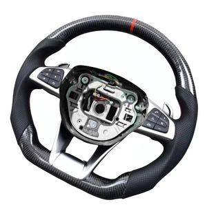 Volant de voiture en fibre de carbone pour <span class=keywords><strong>Mercedes</strong></span> Benz W205 AMG C63 E63 W213 C43 A45 G63 G500 S63 GLA45 GL-S63 AMG - Product Image 5