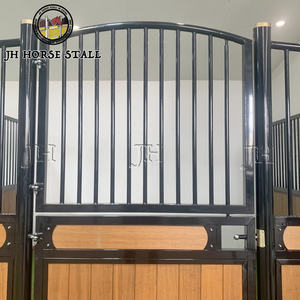 Горячая распродажа, в Италии, внутренняя постоянная твердая бамбуковая конюшня, стальная труба, металлическая панель ограждения для конюшни с окном ворот - Product Image 5