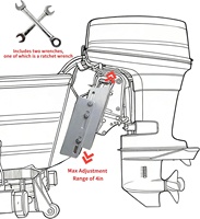 Support de fixation de moteur hors-bord 8 pouces avec réglage manuel pour système de direction