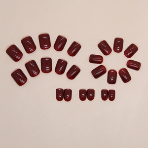 Venta caliente de prensa de acrílico <span class=keywords><strong>rojo</strong></span> en las <span class=keywords><strong>uñas</strong></span>, <span class=keywords><strong>uñas</strong></span> postizas cuadradas <span class=keywords><strong>cortas</strong></span>, <span class=keywords><strong>uñas</strong></span> de <span class=keywords><strong>Color</strong></span> sólido personalizadas de alta calidad, vendedores al por mayor - Product Image 4