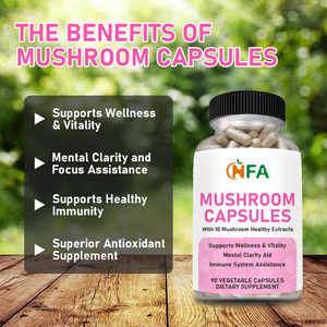 Capsules de champignons pour adultes très vendues, 90 capsules végétales, 10 extraits de champignons, soutien immunitaire, aide à la clarté mentale, végétalien, naturel - Product Image 4