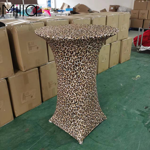 ผ้าคลุมโต๊ะค็อกเทลบาร์สแปนเด็กซ์พิมพ์ลายเสือดาว - Product Image 4