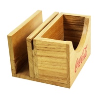 Cadeaux promotionnels Boîte à mouchoirs en bois Porte-serviettes en bois avec support de menu et support de caboteur