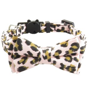 Colliers pour chat à imprimé léopard avec nœud papillon, boucle réglable, pour petits chats, toutes saisons, style tendance, en polyester - Product Image 4