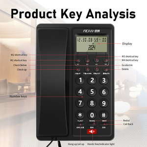 Factory Direct Office <span class=keywords><strong>Contacto</strong></span>-número de teléfono Sistema telefónico con identificador de llamadas Teléfono comercial FICAN8009 - Product Image 3