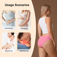 Culottes menstruelles OEM 4 couches, grande taille, protection moyenne, en coton, anti-fuites
