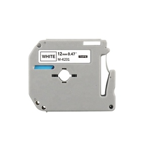 Tinta tanque 12mm Compatible <span class=keywords><strong>M</strong></span>-<span class=keywords><strong>K231</strong></span> MK 231 MK231 negro sobre blanco P-Touch etiqueta de la cinta de cartucho para Hermano PT-55 PT-85 impresora - Product Image 1