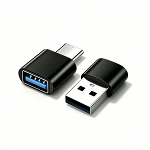 <span class=keywords><strong>Adaptateur</strong></span> convertisseur USB C vers USB 2.0 femelle et <span class=keywords><strong>adaptateur</strong></span> OTG USB 2.0 mâle vers USB C femelle pour la transmission de données, lot de 2, en aluminium - Product Image 1