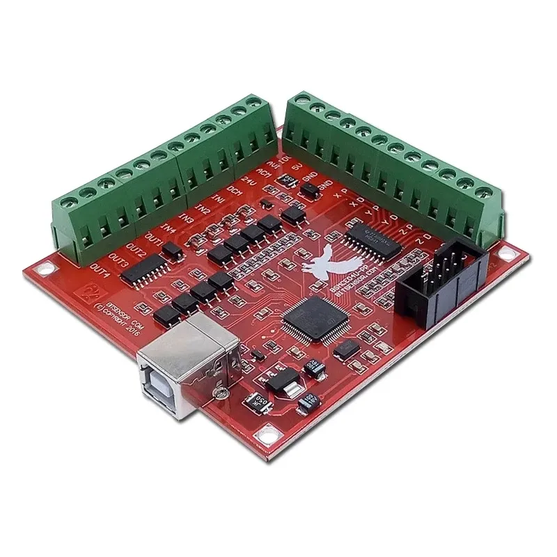 Kit de tarjeta de Control de movimiento CNC impulsado por Mach3 Tarjeta controladora CNC USB de 4 ejes Placa de ruptura de 100Khz Compatible con WinXP Win7