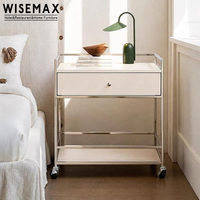 Meubles WISEMAX, meubles de style médiéval pour la maison, table de chevet en acier inoxydable, armoire, chariot multifonctionnel pour villa