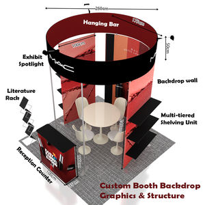 บูธแสดงสินค้าแบบพกพาขนาด 10x10 ฟุต บูธอเนกประสงค์สำหรับงานแสดงสินค้าสำหรับผู้บริโภค พร้อมกล่องไฟ LED - Product Image 2