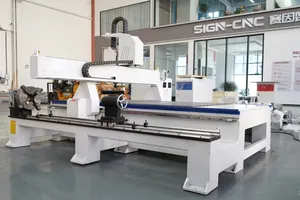 SIGN 1325 Roteador Cnc para carpintaria Máquina de escultura em madeira Roteador Cnc com dispositivo de rotação de eixo rotativo