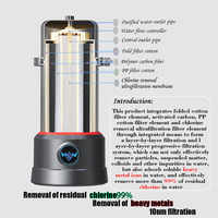 Système de filtration d'eau intégré 4 en 1, réduction de 99 % du chlore, adsorption des métaux lourds, membrane UF 10 nm, sans réservoir, pour hôtel