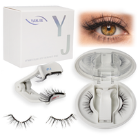 Cils magnétiques doux en matériau PBT, réutilisables, avec colle, 3D, naturels, doux, faux cils, kit de cils magnétiques portables, logo personnalisé