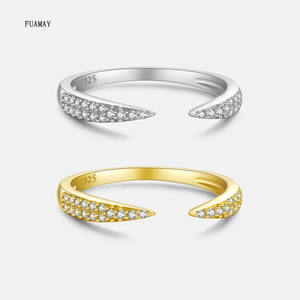 Женское Золотое кольцо FUAMAY, Ювелирное кольцо из серебра, 18 карат, 925 - Product Image 1