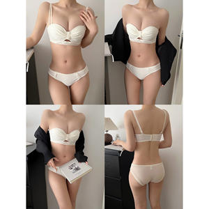 Top de Tubo de Punto Transpirable y Elegante con Ribete de Encaje, Media Copa, Tirantes Desmontables para Pechos Pequeños, Sin Costuras - Product Image 2