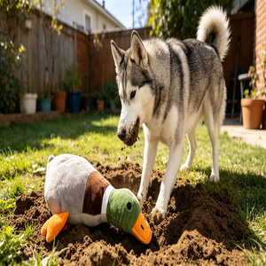 Jouet en peluche personnalisé en forme <span class=keywords><strong>de</strong></span> canard, canard en peluche personnalisé, jouet interactif durable pour chiens - Product Image 4