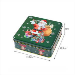 Cute Cartoon <b>Christmas</b> <b>Gift</b> <b>Box</b> Tinplate Party Supplies Xmas Ornaments Square <b>Christmas</b> Decoration <b>Christmas</b> Candy <b>Box</b> - Product Image 6