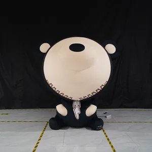 Kustom iklan raksasa tiup hewan kartun maskot beruang dengan blower udara untuk iklan