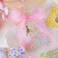 Cartes de remerciement élégantes avec nœud décoratif, motifs floraux et papillons découpés, cartes en papier pour cadeaux d'invités de mariage