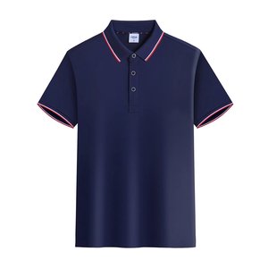 Chemises à revers personnalisées avec impression brodée, t-shirts pour hommes en coton 100% polyester uni - Product Image 6