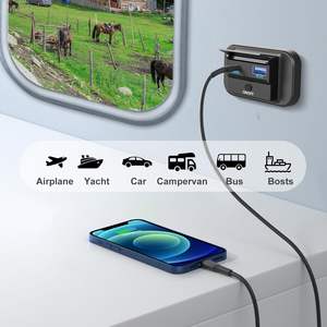 Hafif 30W PD USB-C 18W QC <span class=keywords><strong>3</strong></span>.0 12V Güç Soketi ABS Plastik Yüzey Montajlı Araç Şarj Cihazı <span class=keywords><strong>3</strong></span> Port <span class=keywords><strong>2</strong></span> USB-C Portlu Karavan Otobüs - Product Image 5