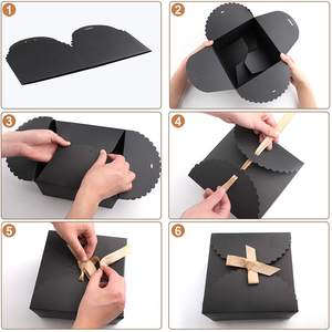 Cajas de Regalo de papel de cartón de fácil montaje para dama de honor, recuerdo de boda, caja de regalo - Product Image 4