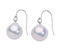 Boucles d'oreilles clous d'oreilles Aurora Edison en argent 925 avec perles rondes et perles d'eau douce violettes et blanches de 12-13 mm